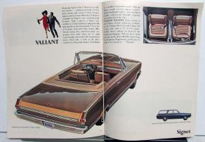 1966 Plymouth VIP Fury Belvedere Signet Valiant Cuda Sales Brochure Original