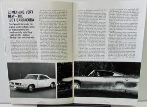 1966 1967 Plymouth Traveler Magazine Vol 7 No 10 Travel Barracuda Belvedere