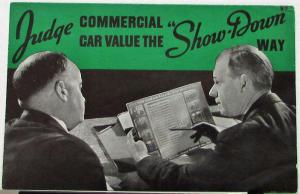 1934 Dodge Commercial Car Truck Comparison Sales Folder Mailer Green Cover Orig