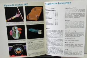 1967 Plymouth Foreign Dealer Color Brochure Dutch Text Belvedere II Valiant Rare