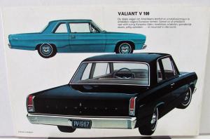 1967 Plymouth Foreign Dealer Color Brochure Dutch Text Belvedere II Valiant Rare