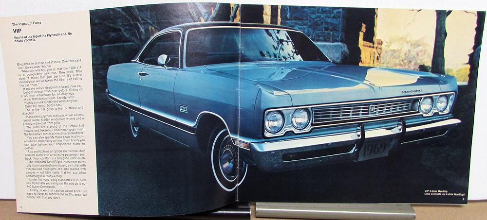 1969 Plymouth Sales Brochure Road Runner GTX Satellite Belvedere