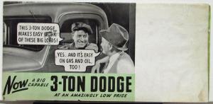 1936 Dodge K-60V Series 3 Ton Trucks Sales Folder Mailer Original