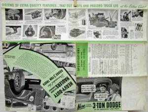 1936 Dodge K-60V Series 3 Ton Trucks Sales Folder Mailer Original