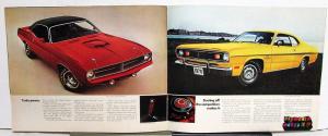 1970 Plymouth Makes It Brochure Road Runner GTX Cuda Duster Hemi 440+6 Revised