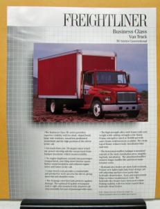 1991 Freightliner Series 70 Business Class Van Truck Specification Sheet