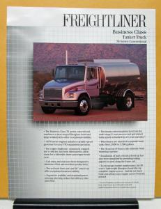 1991 Freightliner Series 70 Business Class Tanker Truck Specification Sheet