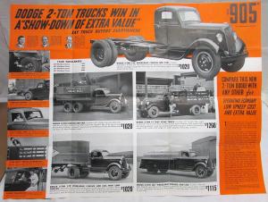 1936 Dodge LH 45 Series Two Ton Trucks Sales Folder Mailer Original