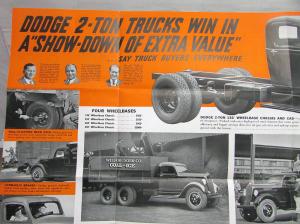 1936 Dodge LH 45 Series Two Ton Trucks Sales Folder Mailer Original