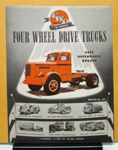 1946 FWD Truck Series H Four Wheel Drive Safe Dependable Rugged Sales Folder