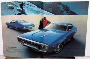 1971 Plymouth Satellite Road Runner GTX Hemi 440+6 Wagon Sales Brochure Original