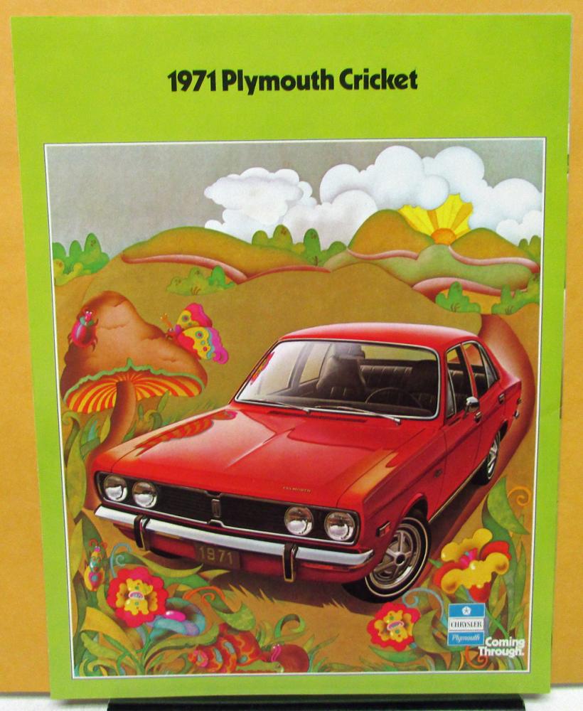 1971 Plymouth Cricket Compact Import Dealer Color Sales Brochure Folder