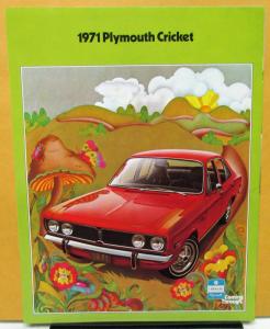 1971 Plymouth Cricket Compact Import Dealer Color Sales Brochure Folder