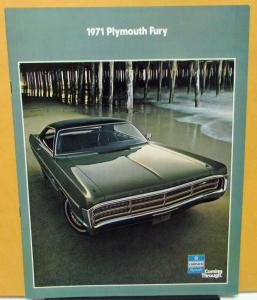 1971 Plymouth Fury I II III Sport GT Wagon Dealer Color Sales Brochure Original