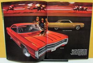 1971 Plymouth Fury I II III Sport GT Wagon Dealer Color Sales Brochure Original