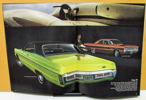 1971 Plymouth Fury I II III Sport GT Wagon Dealer Color Sales Brochure Original