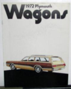 1972 Plymouth Station Wagons Satellite Suburban Dealer Color Sales Brochure