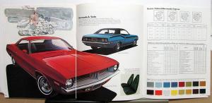 1972 Plymouth Barracuda Cuda Duster Valiant Chrysler Color Sales Brochure