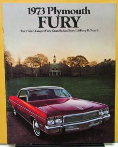 1973 Plymouth Fury Gran Coupe Sedan I II III Sales Brochure Original