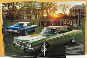 1973 Plymouth Fury Gran Coupe Sedan I II III Sales Brochure Original