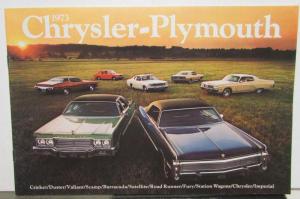 1973 Chrysler Plymouth Duster Cuda Road Runner Full Line Sales Brochure