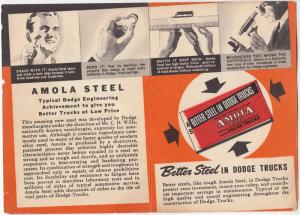 1939 Dodge Trucks Amola Steel Free Razor Blade Sales Folder Original RARE