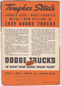 1939 Dodge Trucks Amola Steel Free Razor Blade Sales Folder Original RARE
