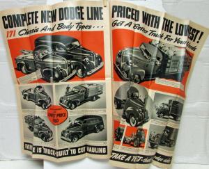 1939 Dodg Trucks Three Ton & Smaller Newpaper Style Sales Folder Original