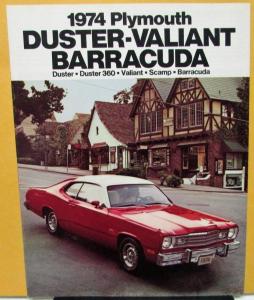 1974 Plymouth Duster Valiant Cuda Scamp Sales Brochure Original