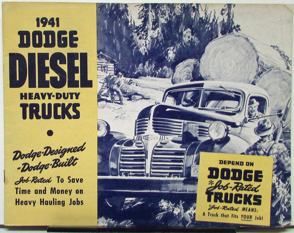 1941 Dodge Diesel Heavy Duty Trucks WKD WDKA Series Sales Brochure Original