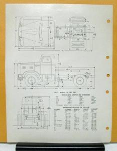 1954 1955 1956 FWD Truck Model 170 Specification Sheet