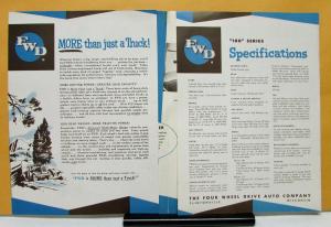 1954 1955 1956 FWD Truck Series 100 Sales Folder Mailer & Specifications
