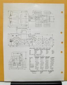 1954 1955 1956 FWD Truck Model C6 405 Specification Sheet THOA