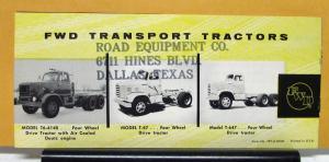 1959 FWD Truck Model T TS 47 647 Transport Tractors Sales Brochure