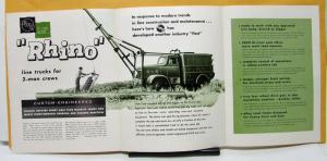 1961 FWD Truck Model U 150 Rhino Sales Mailer & Specifications