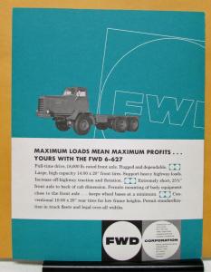 1960 1961 1962 FWD Truck Model 6 627 Will Deliver Maximum Sales Brochure