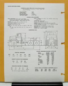 1960 1961 1962 1963 1964 1965 FWD Truck 6 5000 Series Specification Sheets