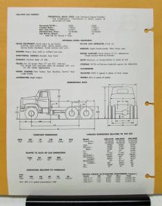 1960 1961 1962 1963 1964 1965 FWD Truck AB6 4000 Series Specification Sheets