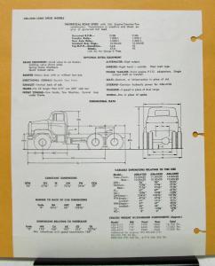 1960 1961 1962 1963 1964 1965 FWD Truck AB6 4000 Series Specification Sheets