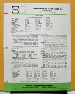 1960 1961 1962 1963 1964 1965 FWD Truck 4 3000 Series Specification Sheet