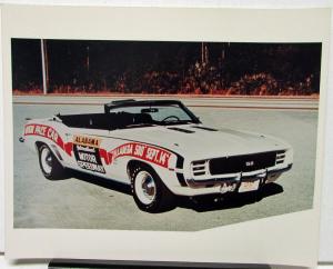 1969 Chevrolet Camaro Official Talladega 500 Pace Car Press Photo Reprint