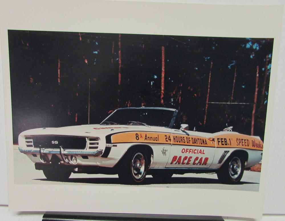 1969 Chevrolet Camaro 24 Hours Of Daytona Pace Car Press Photo Reprint