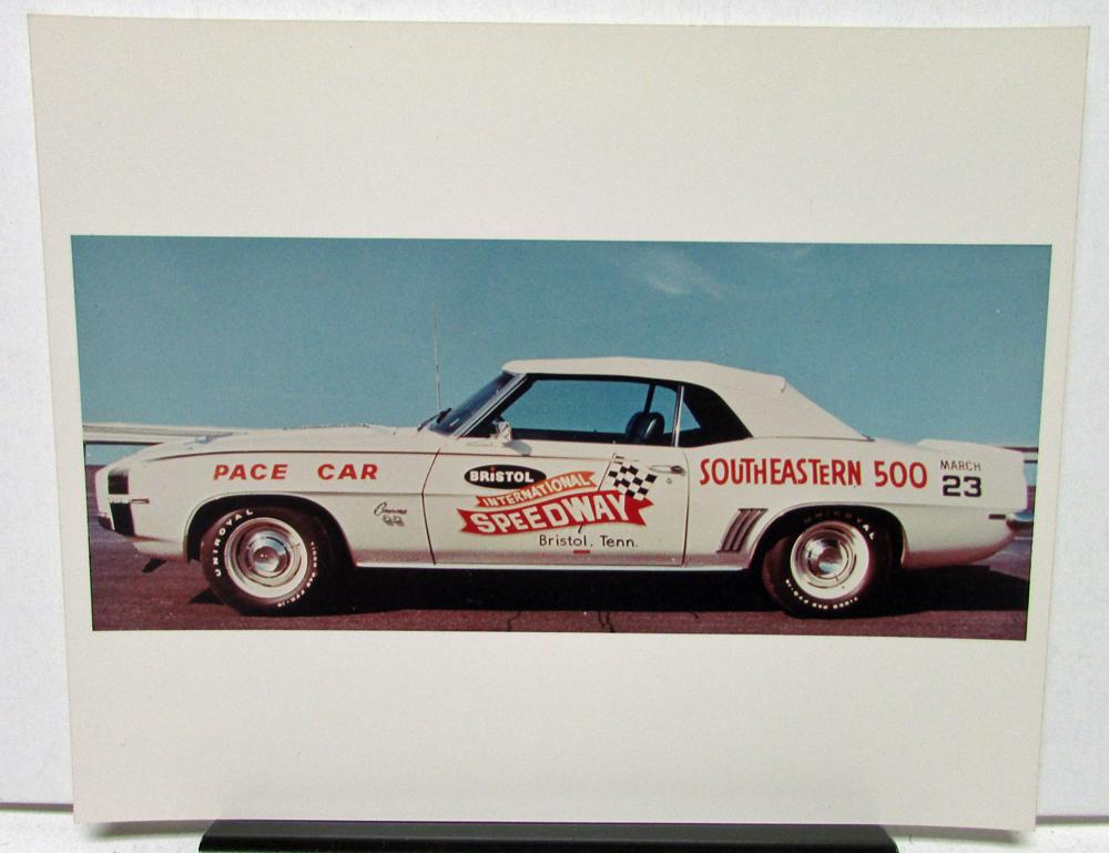 1969 Chevrolet Camaro Southeastern 500 Pace Car Press Photo Reprint