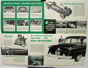 1953 Canadian Ford Mercury Meteor Dealer Sales Brochure