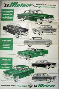 1953 Canadian Ford Mercury Meteor Dealer Sales Brochure