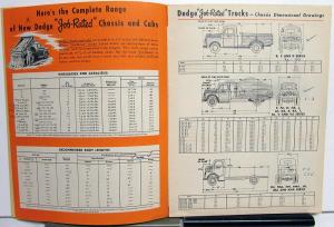 1948 1949 Dodge Chassis & Cab Trucks Special Bodys Specs Sales Brochure Original