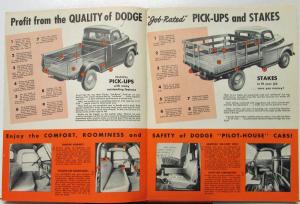 1950 Dodge C Models Three Fourth Ton Truck Pickup Stake Sales Brochure Original