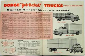 1950 Dodge F G H Models One & A Half Ton Truck Sales Brochure Original