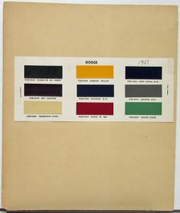 1951 Dodge Color Paint Chips Original