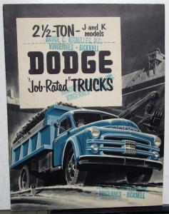 1951 Dodge Stake Van Trailer Truck J & K Models 2 & 1 Half Ton Sales Brochure